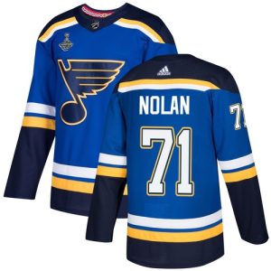 St. Louis Blues Trikot #71 Jordan Nolan Blau Heim 2019 Stanley Cup